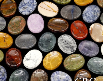 Worry Stones Assorted Gemstones (10 Pieces) Size 1.75 Inches Palm Stones