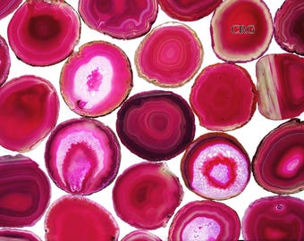 Pink Agate Slice Size #2 (3 To 3.5 Inches) (1 Piece)