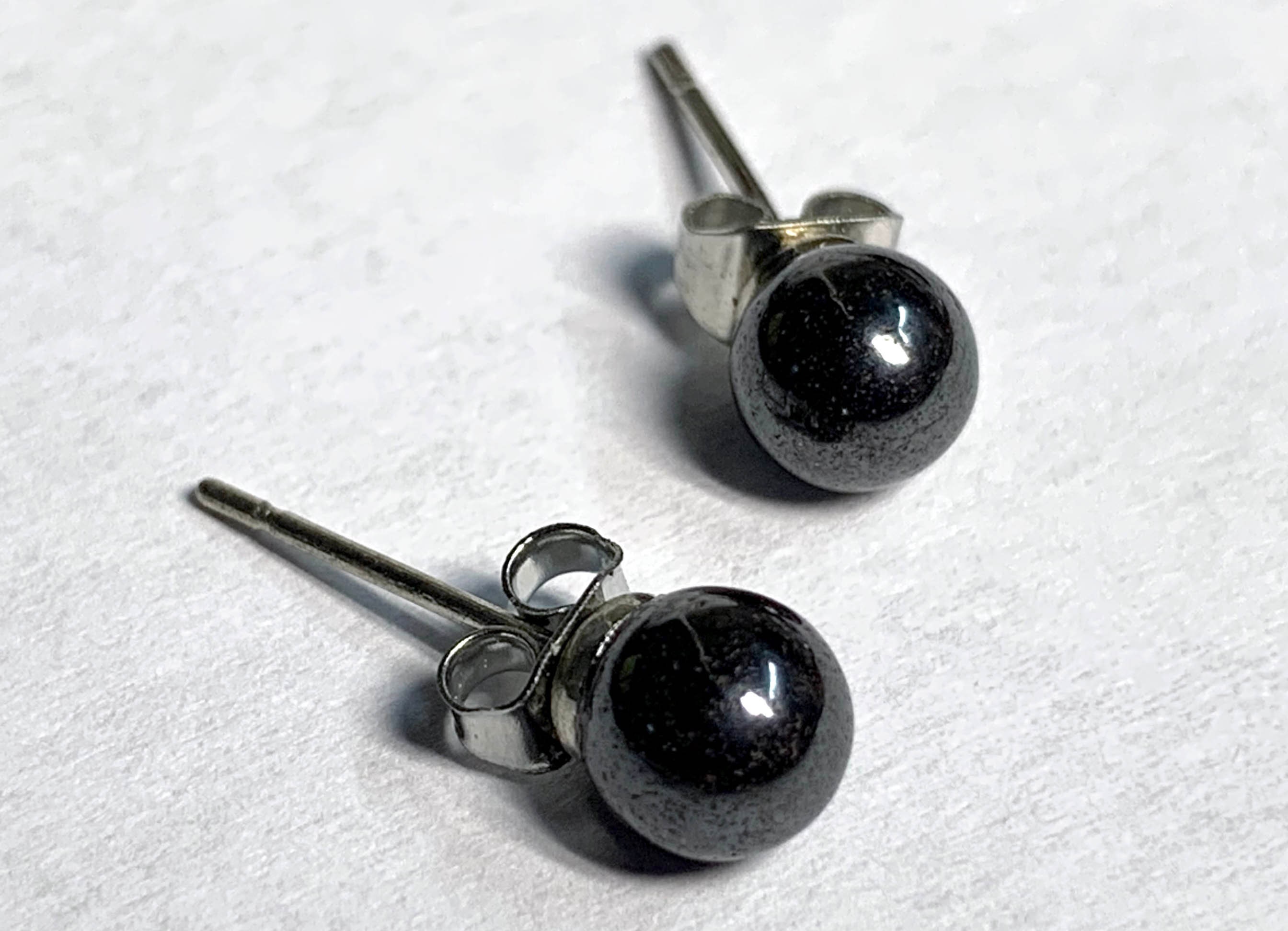 Pack of 10 Pairs Hematite Stud Earrings Wholesale Bulk 6mm Etsy