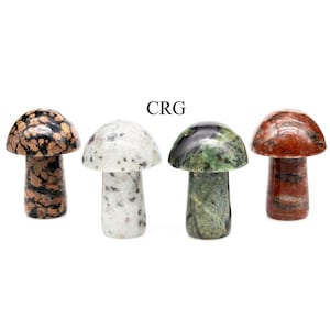 Mushroom Gemstones (4 Pieces) Size 1 to 2 Inches Crystal Gemstone Shapes