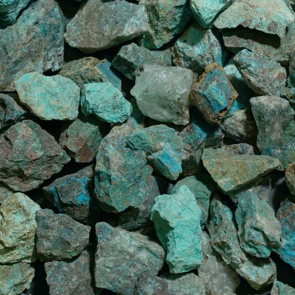 Chrysocolla Rough Pieces (Size 1 to 2 Inches) Crystals Minerals Gemstones