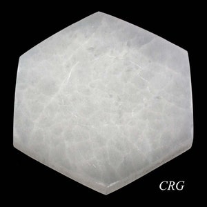 Hexagon Selenite Charging Plate – 14cm Crystal Slab