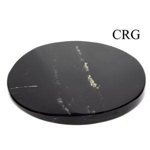 Black Obsidian Round Coasters (2 Pieces) (3-5 inches)