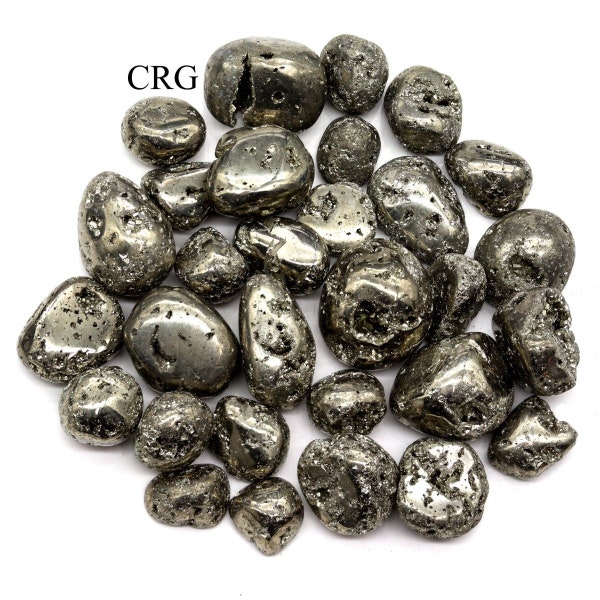 Iron Pyrite Tumbled Pieces from Peru (Size 25 to 35 mm) Crystal Mineral Gemstones