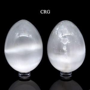 Polished Selenite Egg – Large 60–70mm Crystal for Meditation, Chakra, Home Display