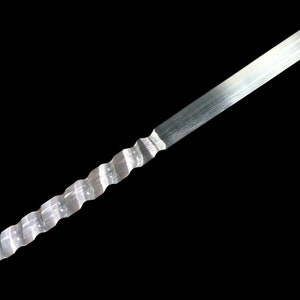 Selenite Baton with Spiral Handle (1 Piece) Size 15 to 16 Inches Crystal Gemstone Point