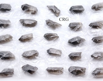 Smoky Quartz Crystal Sheet (25 Pieces) Size 2 to 4 cm Faceted Quartz Gemstones