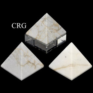 Peruvian White Onyx Pyramid 80-90mm
