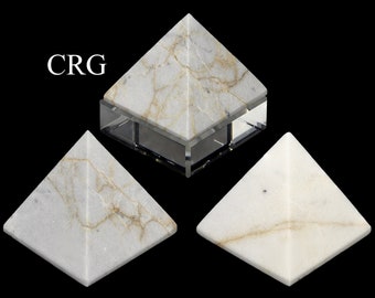 Peruvian White Onyx Pyramid 80-90mm