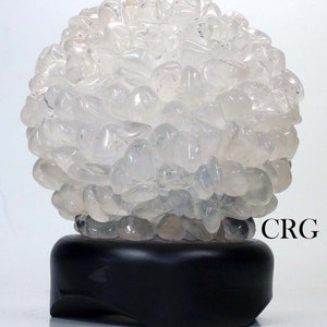 Lampe en quartz vieillissante sur socle en bois avec cordon et ampoule (1 pièce) de 10 à 15 cm (4 à 5 po.) Décoration d'intérieur en cristal