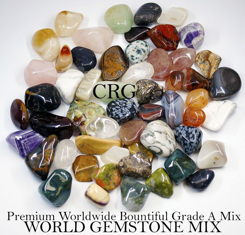 1 lb Large Tumbled World Gemstone Mix CRG Exclusive Best Mix Who 1 lb Large Tumbled World Gemstone Mix CRG Exclusive Best Mix Who
