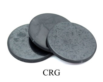 QTY 1 - Polished Russian Shungite Disc   (92 mm dia.)