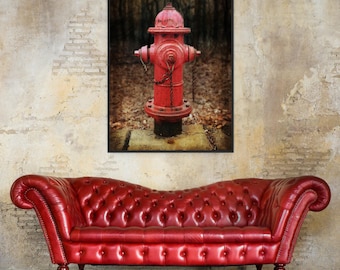 Red Hydrant, Hydrant, Street, Print, Wall Decor, Photography, Color Print
