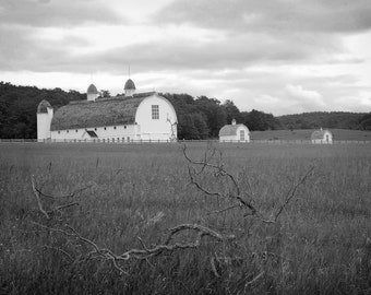 Michigan barn, Barn, Black and White photography
