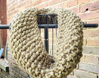 Mossy Green Knit Cowl - Green Cowl - Knit Cowl