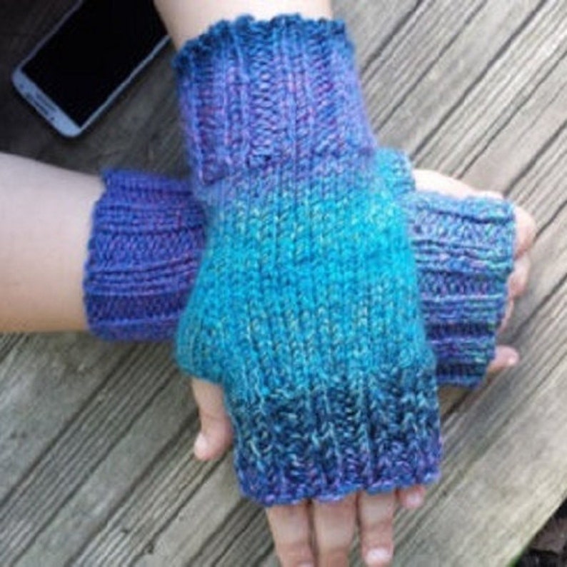 Knit Fingerless Glove Pattern Ribbed Fingerless Glove Pattern Fingerless Glove Pattern image 1