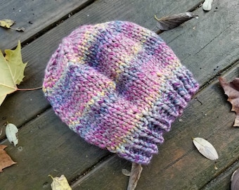 Purple Slouchy Hat - Purple Slouchy Beanie - Knit Hat - Women's Hat - Winter Hat -Women's Accessories