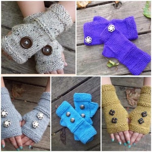 Outlander Fingerless Glove Pattern - Button Glove Pattern - Fingerless Glove Pattern