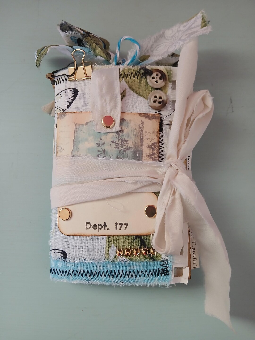 Handmade Mini Fabric Junk Journal, 1 Signature, 3-1/2" X 5-1/2" - Etsy