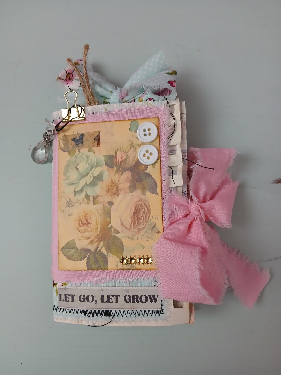 Handmade Mini Fabric Junk Journal, 1 Signature, 3-1/2" X 5-1/2" - Etsy