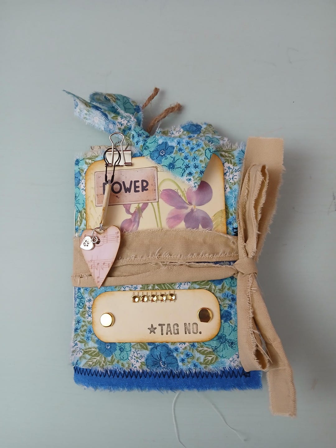 Handmade Mini Fabric Junk Journal, 1 Signature, 5" X 4" - Etsy