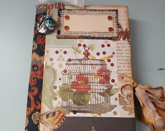 BLANK... junk journal, handmade, 5 signatures, ready for you to decorate and make it your own.