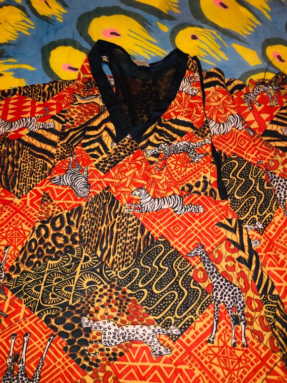 Sexyyy vintage animal print hostess dress