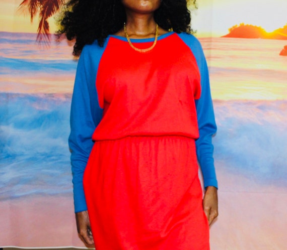 Vintage 80s t-shirt baseball dress