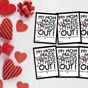 Meine Mutter hat mich dazu gebracht, diese zu übergeben, druckbare, Klassenzimmer-Valentinstag-Karten, Kinder-Valentinstag-Karten, lustige Valentinskarten, sofortiger Download