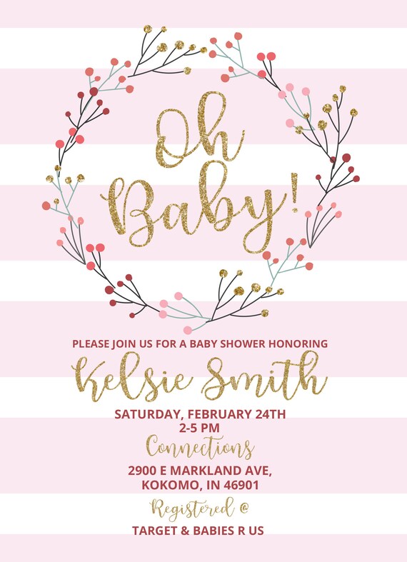 oh baby shower invitations
