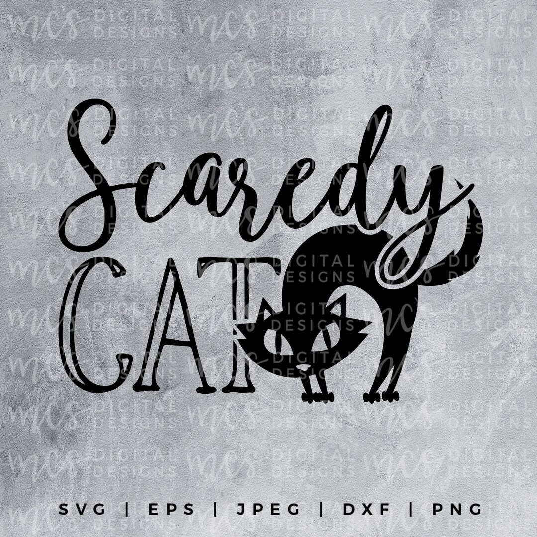 SALE Scaredy Cat Cat Svg Halloween Svg Happy Halloween - Etsy