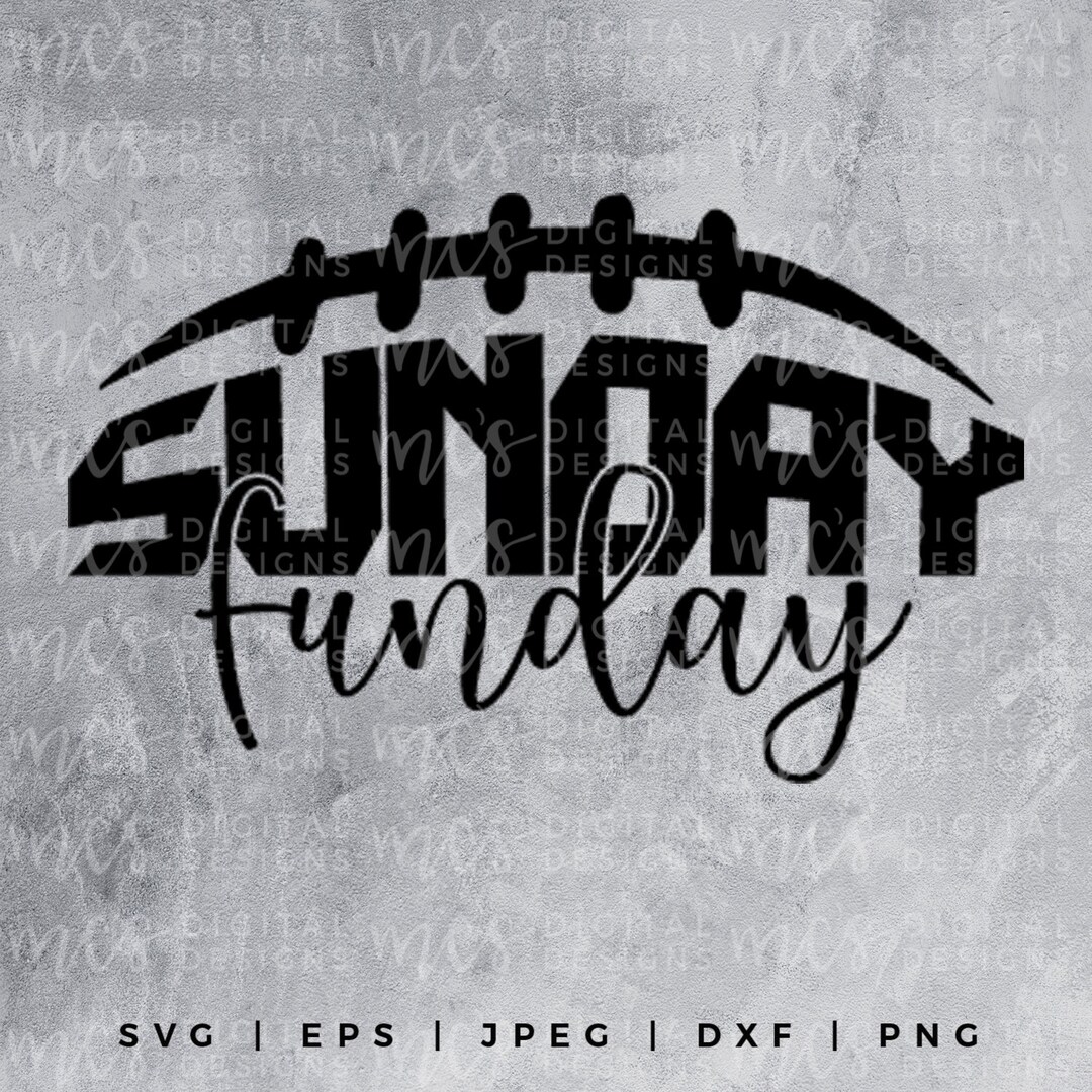 DIGITAL DOWNLOAD Sunday Funday Football Cutting Files - Etsy