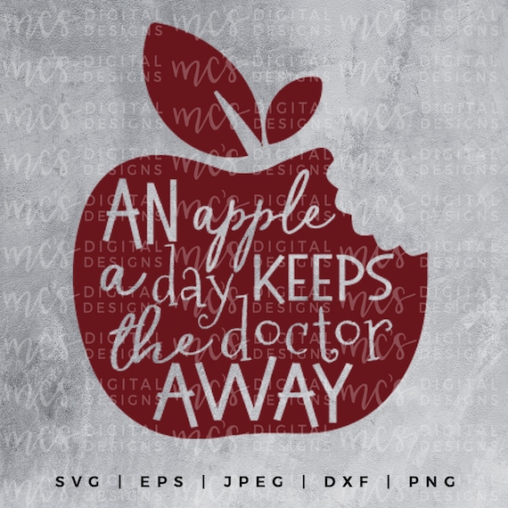 Digital Download An Apple A Day Keeps The Doctor Away Etsy