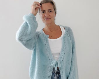 Cardigan Knitting Pattern PDF | Top-Down Seamless Cardigan, Easy beginners friendly design
