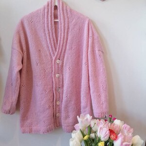 Luxury cashmere merino cardigan, V neck buttons sweater, Knitted jacket with pockets, Aesthetic Spring clothing, Minimalist capsule wardrobe image 9