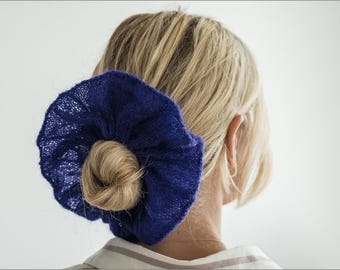 Oversized scrunchie, Knitted scrunchies, Hair accessory, Boho elastic tie, Girl hair accessories, Girl gift