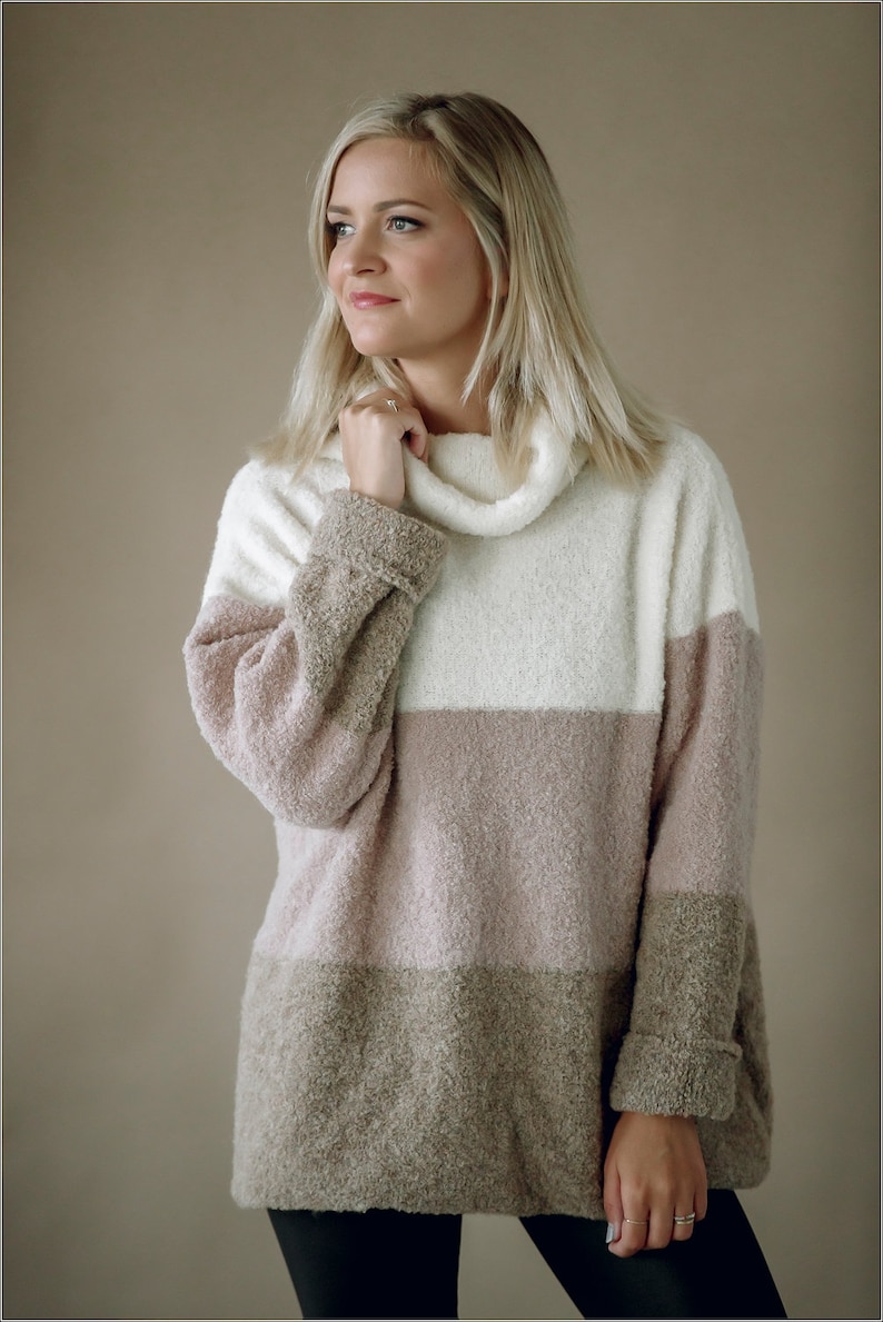 Alpaca sweater for women, Handmade knit jumper for Spring, Pullover sweatshirt, Fluffy boucle wool knitwear, Loose fit top, Oversized shape image 7