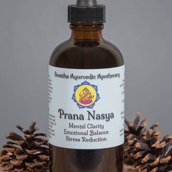 Prana Nasya, Ayurvedic Medicine for Mental Clarity, Stress Reduction and Emotional Balance, 100% Organic