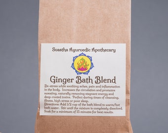 Ginger Bath Blend, an Ayurvedic Bath Soak