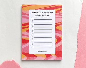 To Do List Notepad | Daily List Notepad | Gen Z Aesthetic | cute to do list | Funny Stationery | Pink Stationery | Desk Accessories