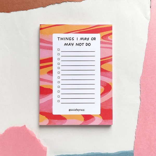 To Do List Notepad | Daily List Notepad | Gen Z Aesthetic | cute to do list | Funny Stationery | Pink Stationery | Desk Accessories