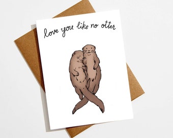 Otter Love Card | Valentine's Day Card