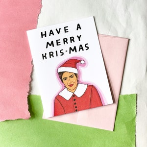 Kardashian Weihnachtskarte | Kris Jenner Karte | Kris Kardashian Karte | Kardashian-Karte | Lustige Weihnachtskarte | Weihnachtskarte Freund
