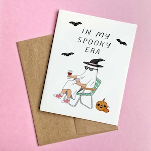Carte d'Halloween amusante, cadeau Taylor Swift, décoration d'Halloween amusante, des bonbons ou un sort, anniversaire Halloween, cadeau pour un ami, cartes effrayantes, carte fantôme