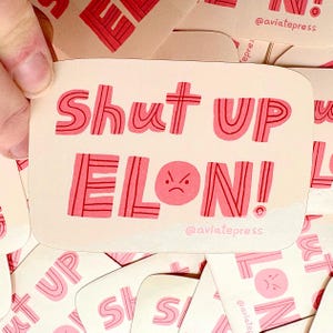 Anti Trump Elon Vinyl Sticker: Funny Political Decal