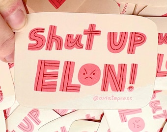 Anti Trump Elon Vinyl Sticker: Funny Political Decal