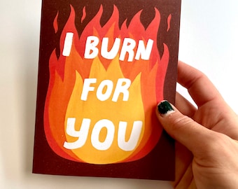 Bridgerton Card, I Burn For You, Valentine's Anniversary Gift