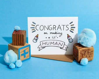 Congratulations Card Baby | Funny Baby Greeting Card | New Baby Card | New Baby Congratulations Card | congratulations pregnancy