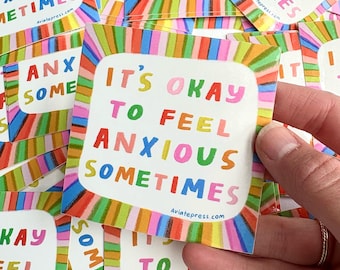 Anxiety Planner Sticker: Self Care Affirmation, Glossy Vinyl