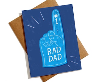 Rad Dad Card: Funny Father's Day Card with Kraft Envelope